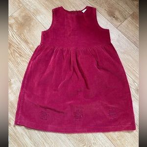 Vintage girls red courdory dress size 6X
